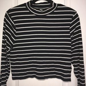 Black & White striped turtleneck